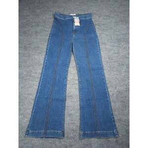 Revice Rollergirl Flares Jeans Women's 12 Blue Flare Wide Leg Saddleback NWT